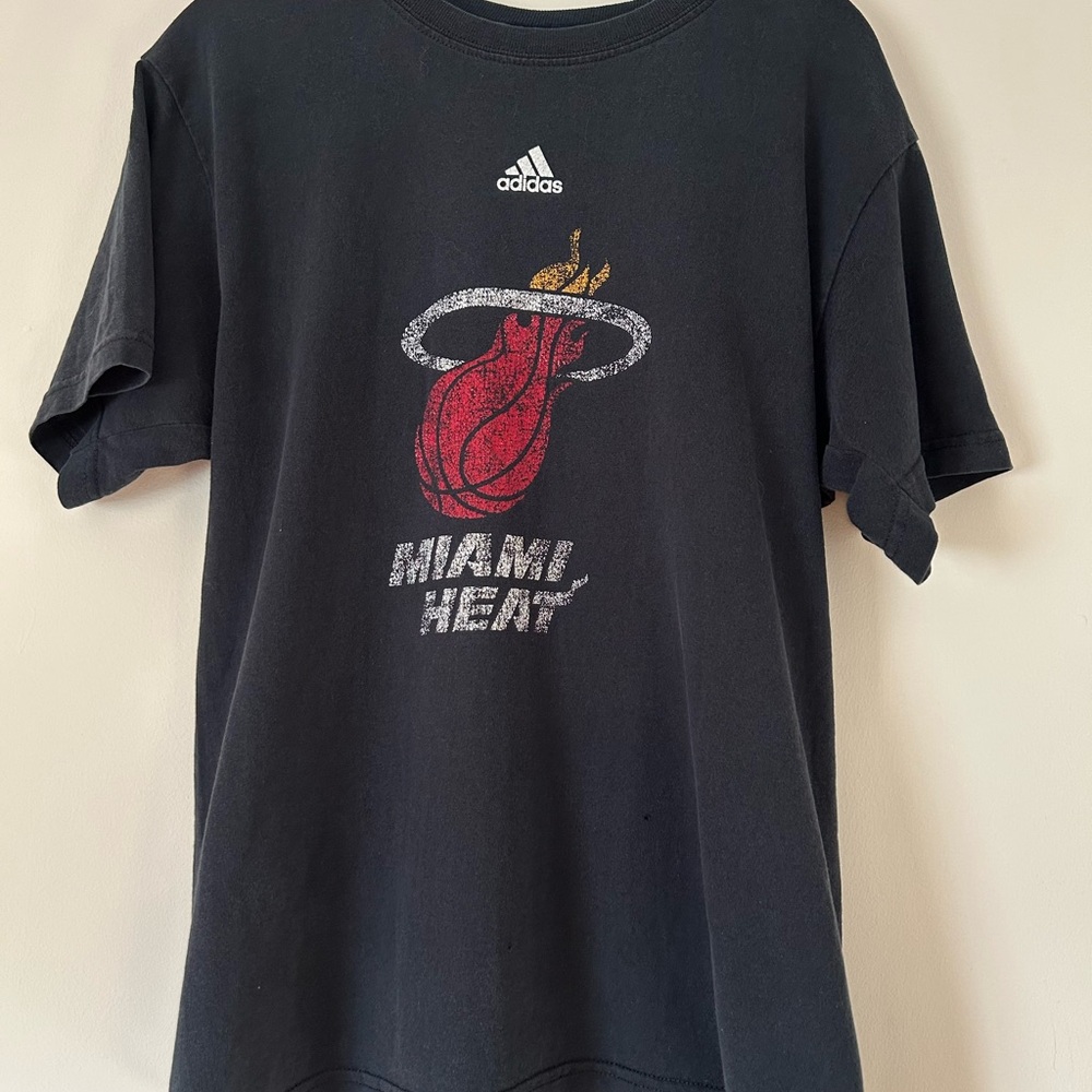 Adidas Miami Heat Black T-Shirt